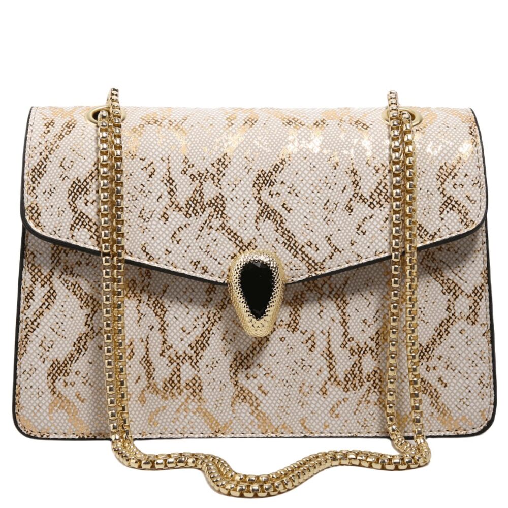 5501 Crossbody Bags Snake Printed Chain Shoulder Bags Trendy Handbags